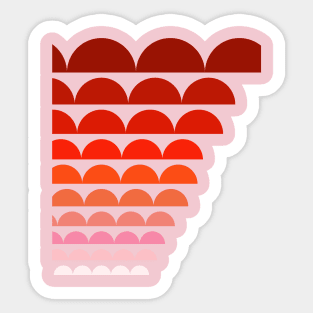 Rainbow Scallop (Red) Sticker